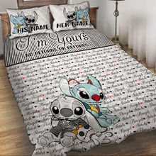 Load image into Gallery viewer, Personalized Ohana Quilt Set Custom Names Gift for Couples
