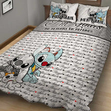 Load image into Gallery viewer, Personalized Ohana Quilt Set Custom Names Gift for Couples

