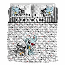 Load image into Gallery viewer, Personalized Ohana Quilt Set Custom Names Gift for Couples
