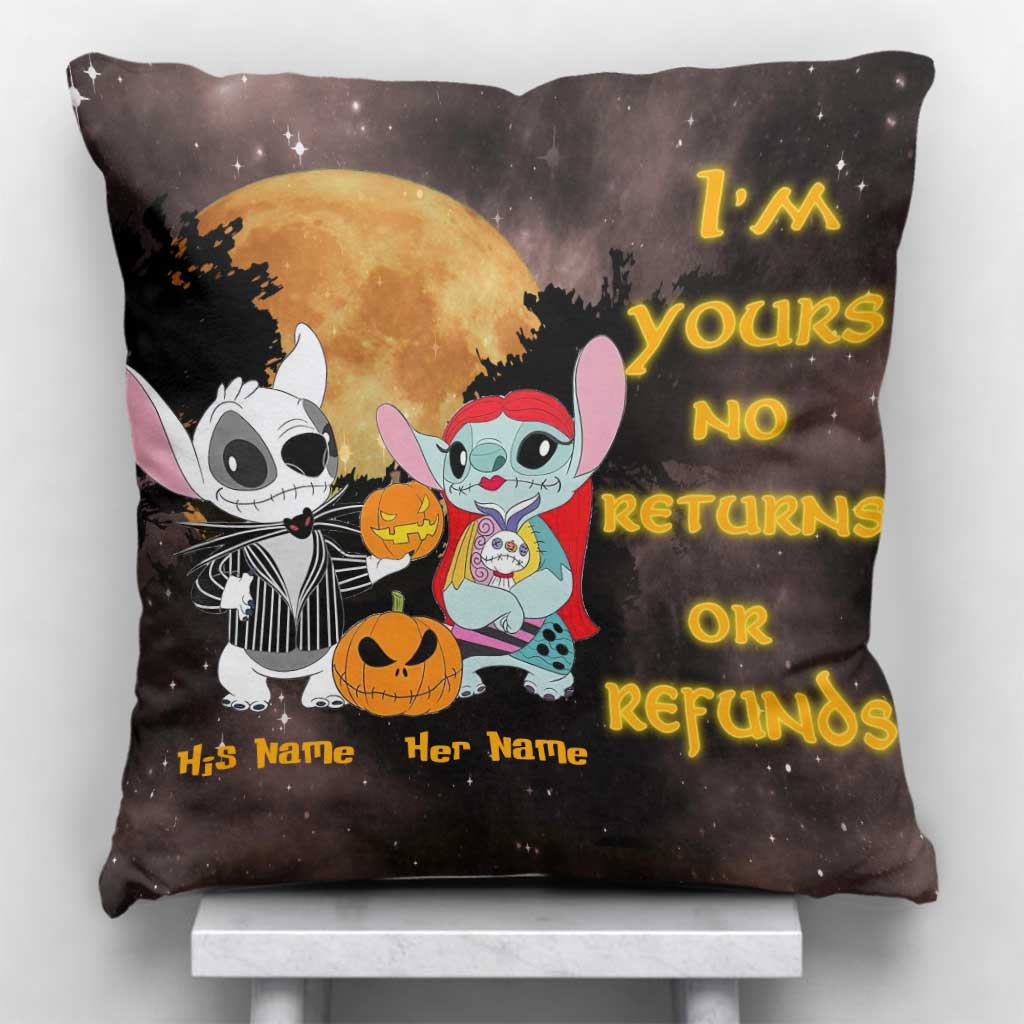 Personalized Halloween Ohana Throw Pillow Custom Names Gift