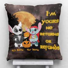 Load image into Gallery viewer, Personalized Halloween Ohana Throw Pillow Custom Names Gift
