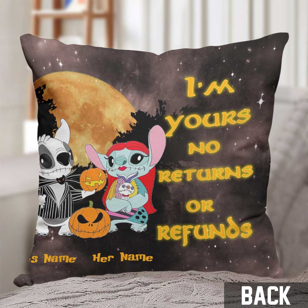 Personalized Halloween Ohana Throw Pillow Custom Names Gift
