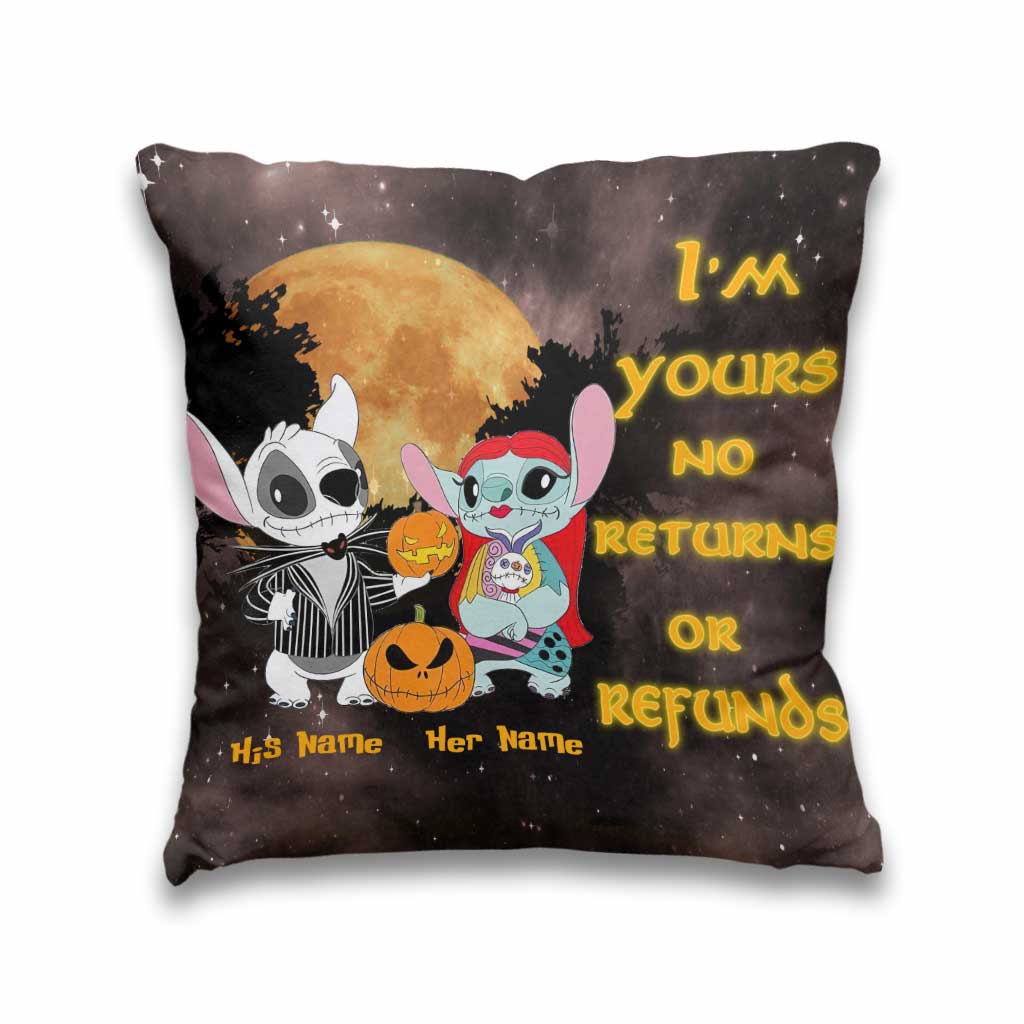 Personalized Halloween Ohana Throw Pillow Custom Names Gift