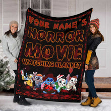 Load image into Gallery viewer, Personalized Horror Movie Watching Blanket Custom Name Gift for Halloween
