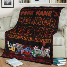 Load image into Gallery viewer, Personalized Horror Movie Watching Blanket Custom Name Gift for Halloween

