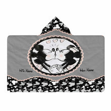 Load image into Gallery viewer, Personalized Mouse Hooded Blanket Custom Name Gift for Couples
