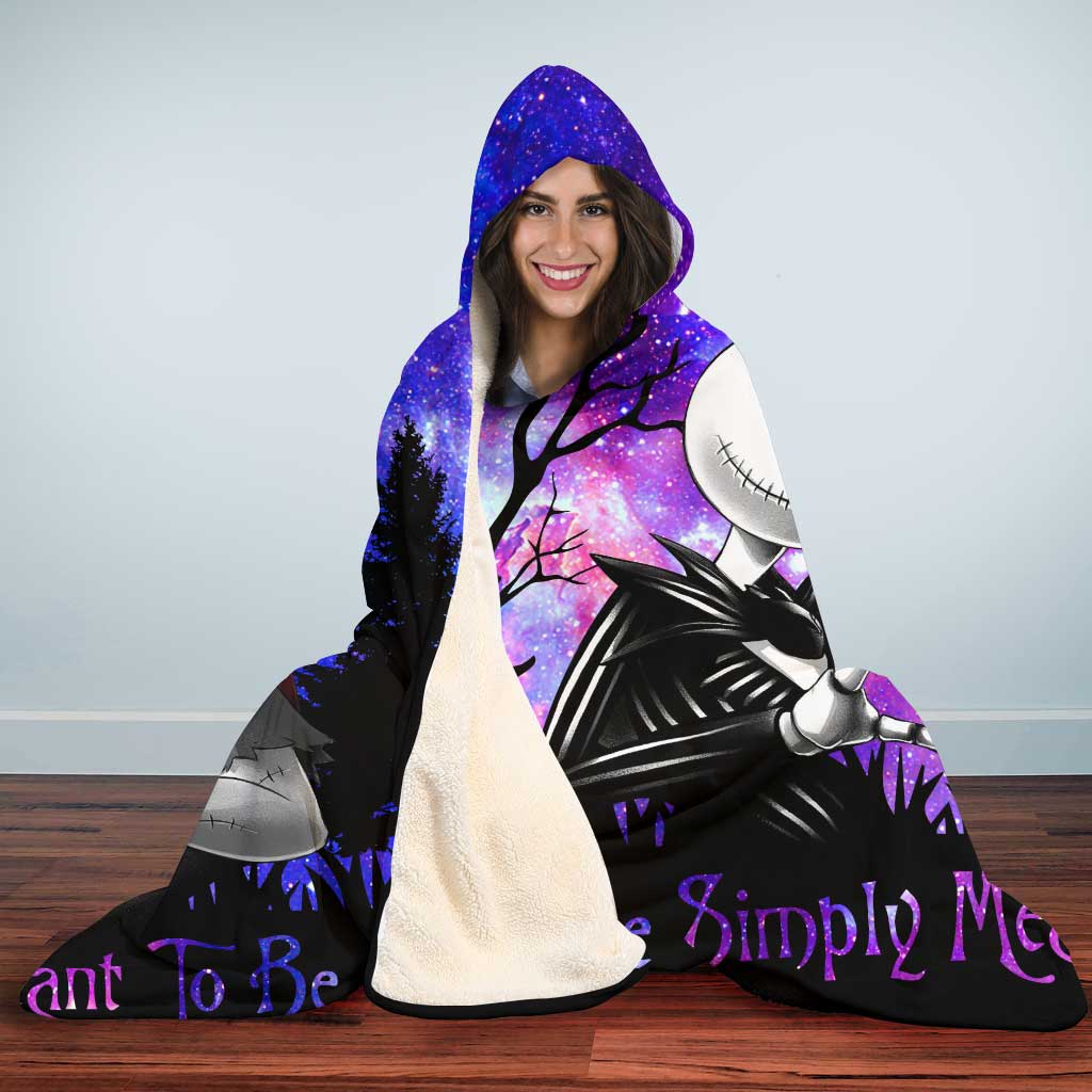 Personalized Nightmare Hooded Blanket Custom Name Gift for Couples