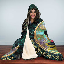 Load image into Gallery viewer, Personalized Hooded Blanket to the Moon and Back Gift for Couple
