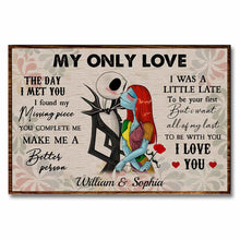 Load image into Gallery viewer, Personalized Nightmare Before Christmas Poster Custom Couple Gift for Engagement Anniversary
