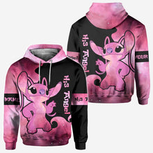 Load image into Gallery viewer, Personalized All Over T-shirt and Hoodie for Couples Gift
