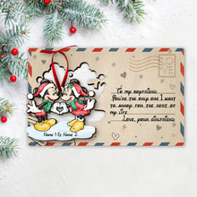 Load image into Gallery viewer, Personalized Wooden Christmas Mouse Pop Out Ornament Gift
