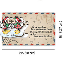 Load image into Gallery viewer, Personalized Wooden Christmas Mouse Pop Out Ornament Gift
