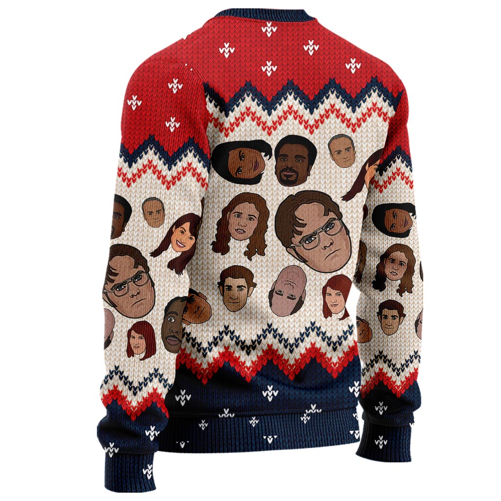 Personalized Christmas Sweater with Faux Wool Pattern for Gift
