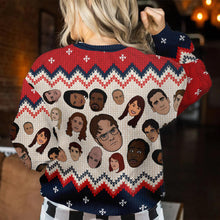 Load image into Gallery viewer, Personalized Christmas Sweater with Faux Wool Pattern for Gift
