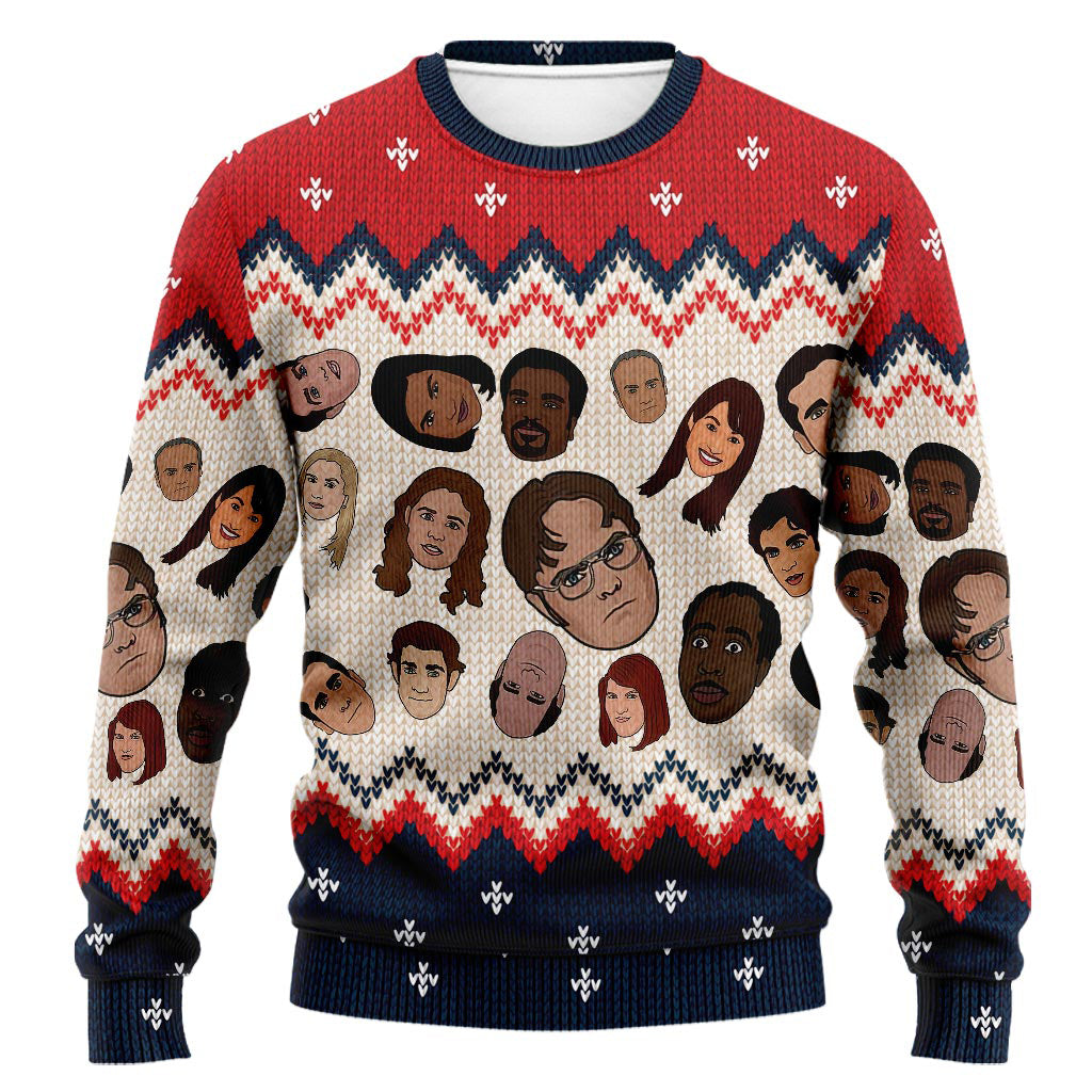Personalized Christmas Sweater with Faux Wool Pattern for Gift