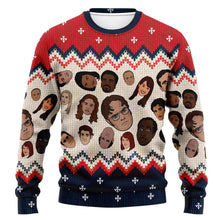 Load image into Gallery viewer, Personalized Christmas Sweater with Faux Wool Pattern for Gift
