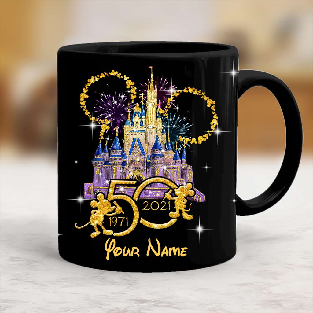 Personalized Ceramic Mouse Mug With Custom Name for 50th Anniversary