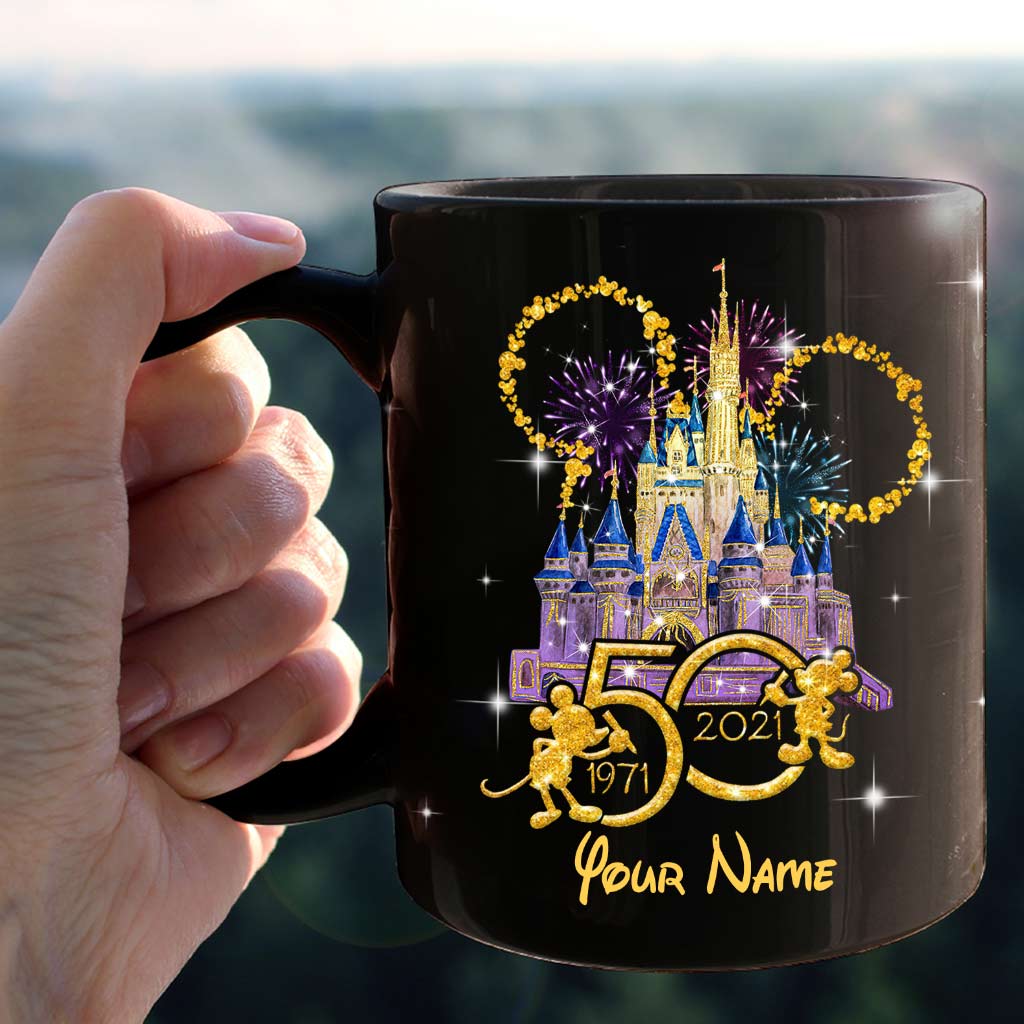 Personalized Ceramic Mouse Mug With Custom Name for 50th Anniversary