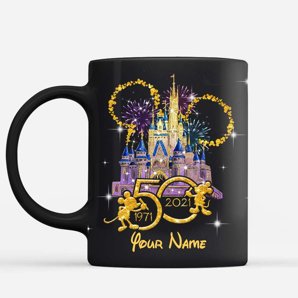 Personalized Ceramic Mouse Mug With Custom Name for 50th Anniversary