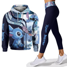 Load image into Gallery viewer, Personalized Ohana Hoodie and Leggings Set for Women - Custom Name Gift
