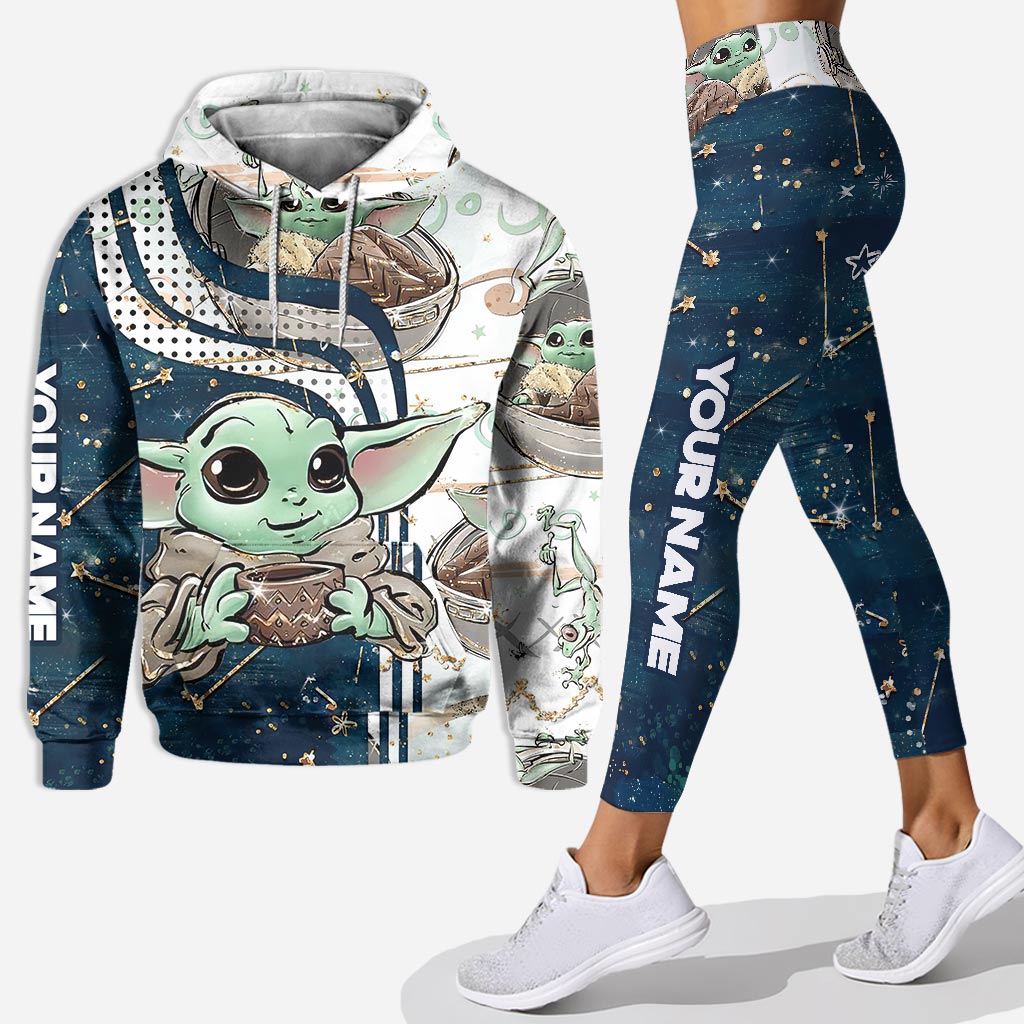 Personalized The Force Hoodie & Leggings Set Custom Name Gift for Kids
