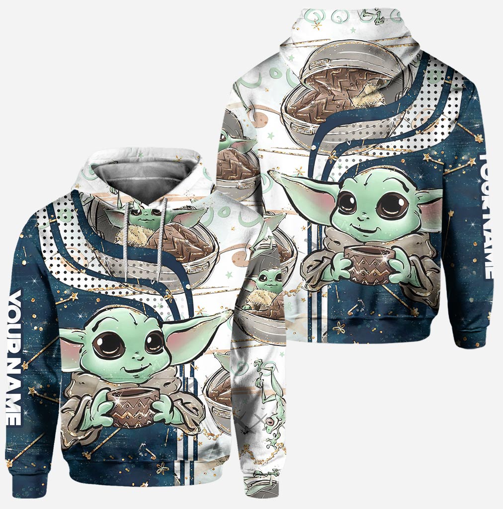 Personalized The Force Hoodie & Leggings Set Custom Name Gift for Kids