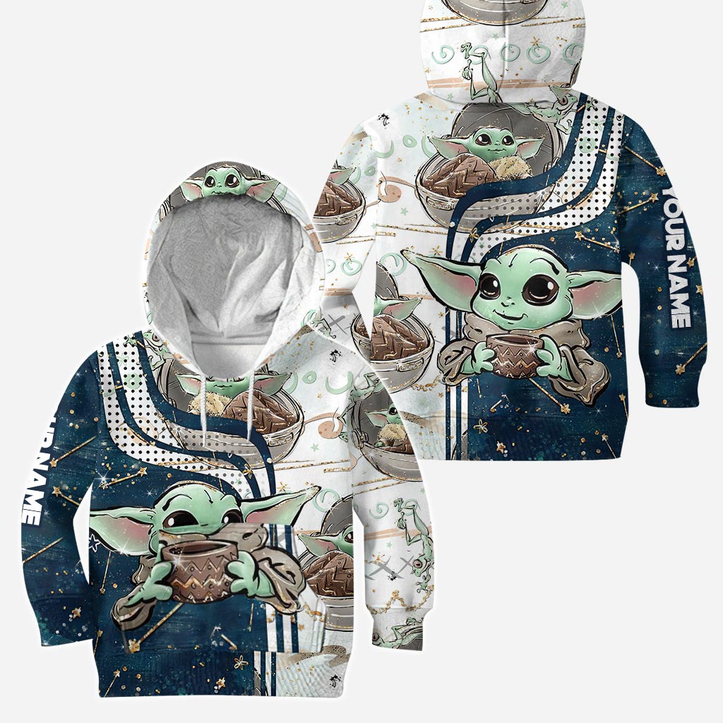Personalized The Force Hoodie & Leggings Set Custom Name Gift for Kids