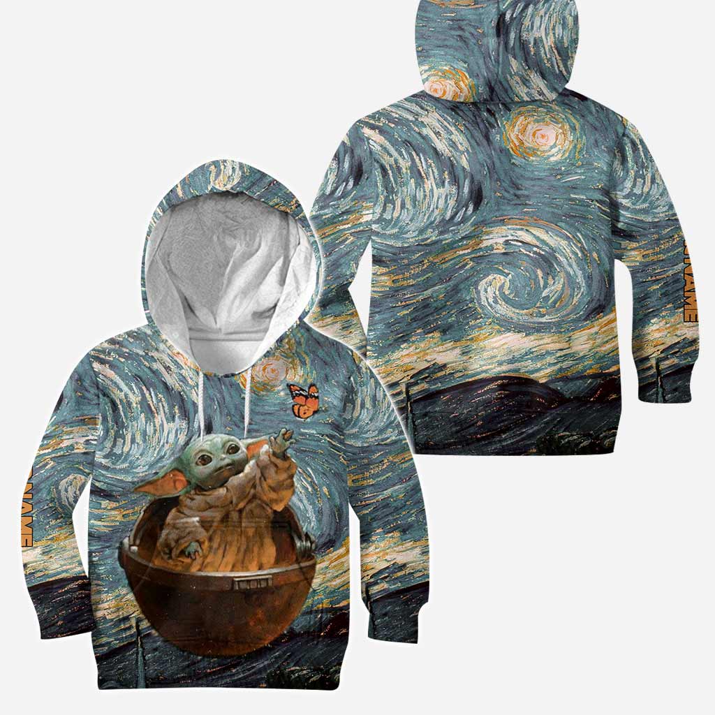 Personalized Starry Night Hoodie & Leggings Set for Kids
