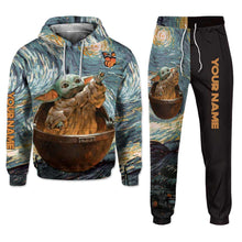 Load image into Gallery viewer, Personalized Starry Night The Force Hoodie &amp; Sweatpants Set
