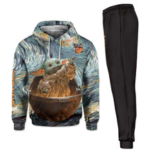 Load image into Gallery viewer, Personalized Starry Night The Force Hoodie &amp; Sweatpants Set
