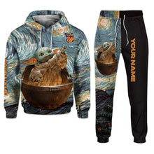Load image into Gallery viewer, Personalized Starry Night The Force Hoodie &amp; Sweatpants Set
