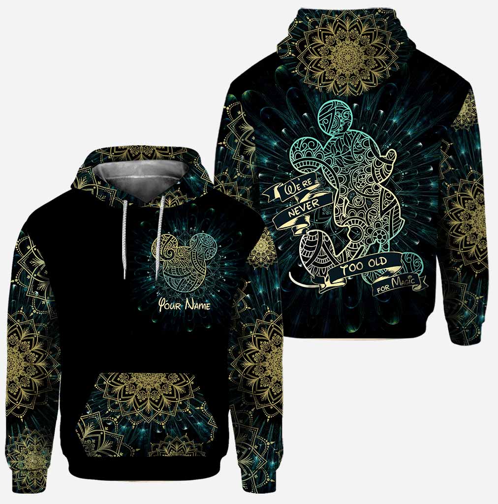 Personalized Mandala Mouse Ears Hoodie & Leggings Set for Birthday/Christmas