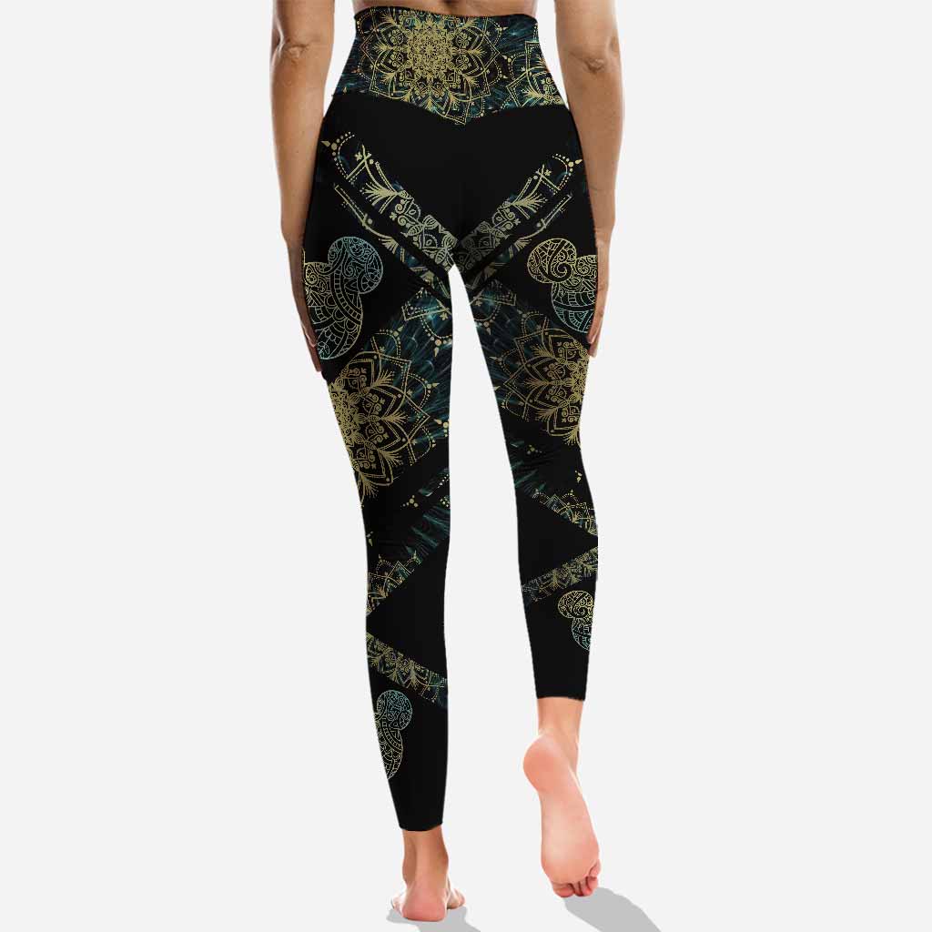 Personalized Mandala Mouse Ears Hoodie & Leggings Set for Birthday/Christmas