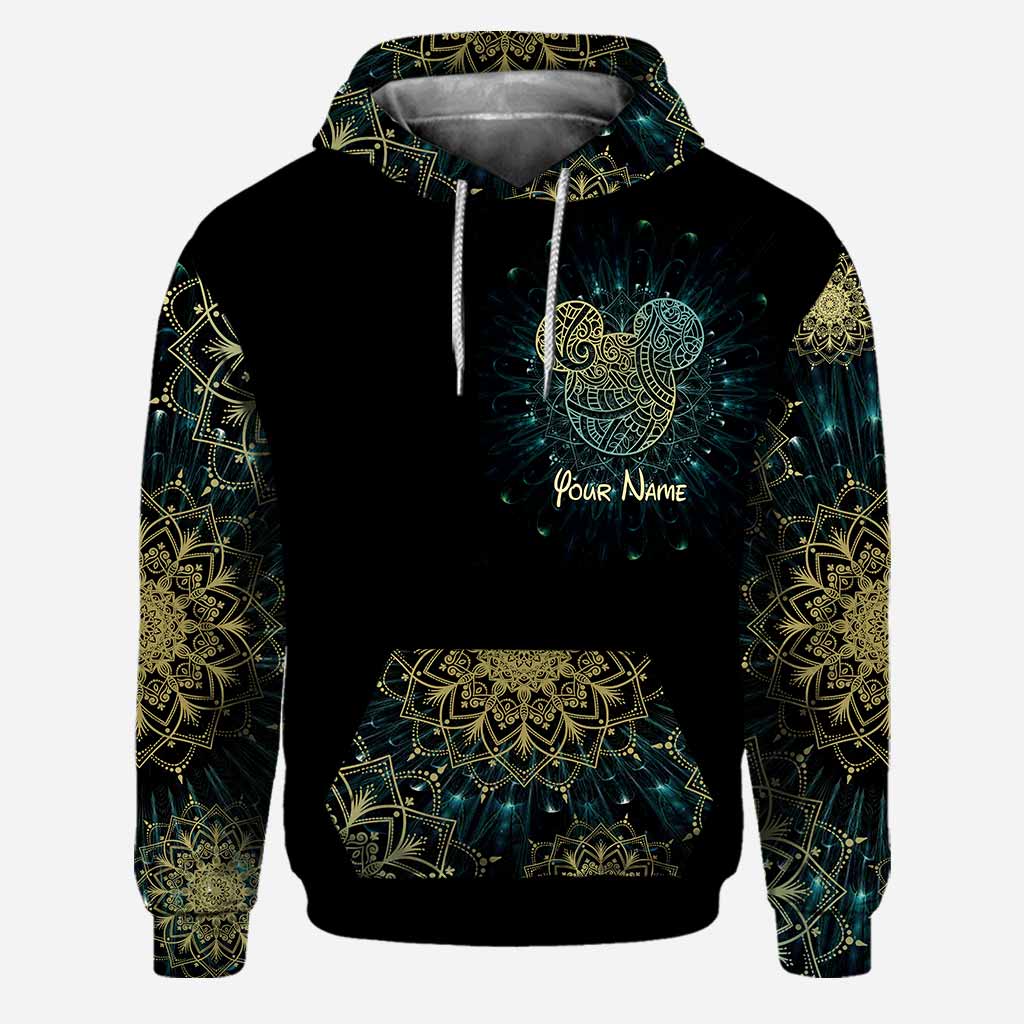Personalized Mandala Mouse Ears Hoodie & Leggings Set for Birthday/Christmas