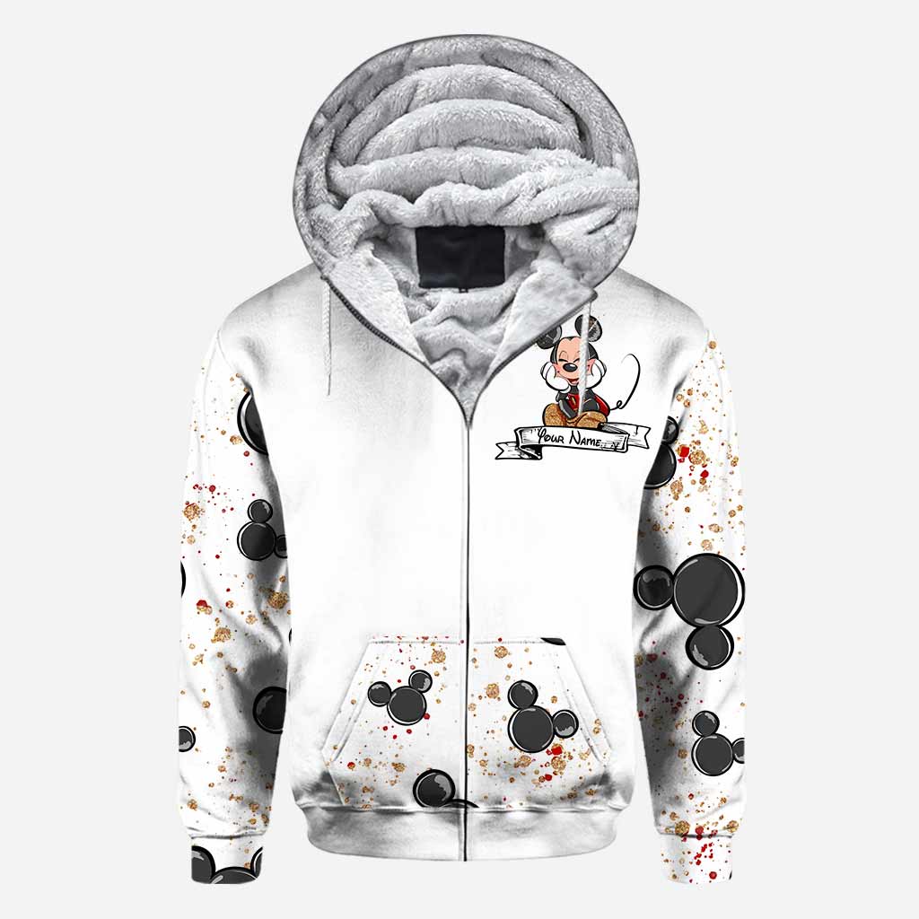 Personalized Mouse Ears Hoodie & T-Shirt Set for Couples - Unique Gift Idea