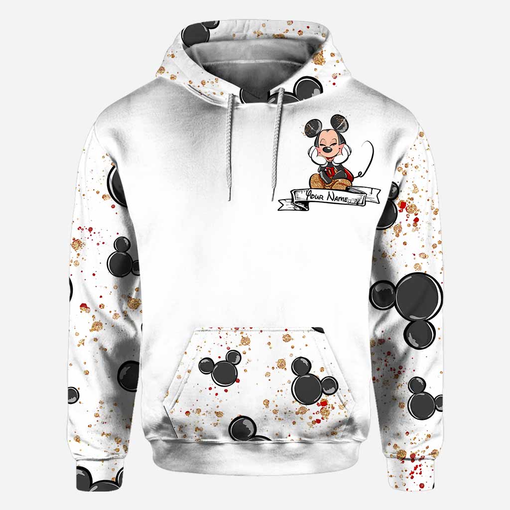 Personalized Mouse Ears Hoodie & T-Shirt Set for Couples - Unique Gift Idea