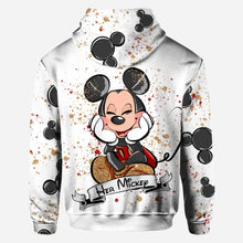 Load image into Gallery viewer, Personalized Mouse Ears Hoodie &amp; T-Shirt Set for Couples - Unique Gift Idea
