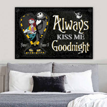 Load image into Gallery viewer, Personalized Nightmare Couple Poster Always Kiss Me Goodnight Gift
