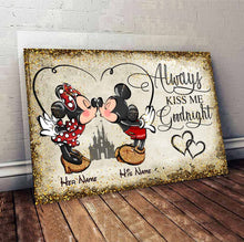 Load image into Gallery viewer, Personalized Mickey and Minnie Mouse Poster Custom Name Gift for Couples

