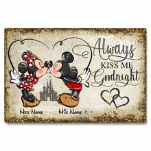Load image into Gallery viewer, Personalized Mickey and Minnie Mouse Poster Custom Name Gift for Couples
