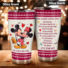 Load image into Gallery viewer, Personalized Couple Tumbler with Love Message Custom Names Gift for Wedding Anniversary
