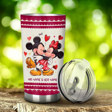 Load image into Gallery viewer, Personalized Couple Tumbler with Love Message Custom Names Gift for Wedding Anniversary
