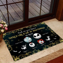 Load image into Gallery viewer, Personalized Nightmare Doormat with Custom Names for Family
