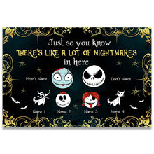 Load image into Gallery viewer, Personalized Nightmare Doormat with Custom Names for Family
