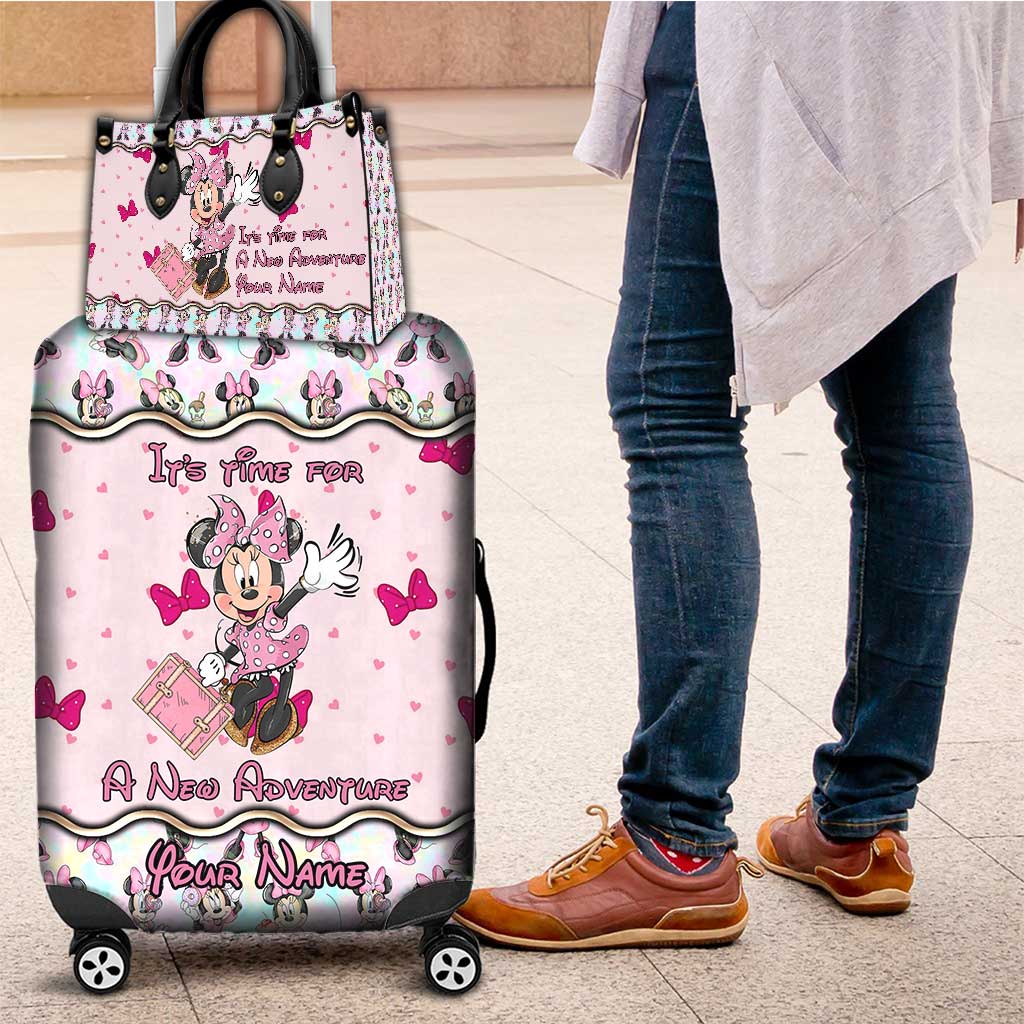 Personalized Leather Handbag & Luggage Cover Adventure Gift