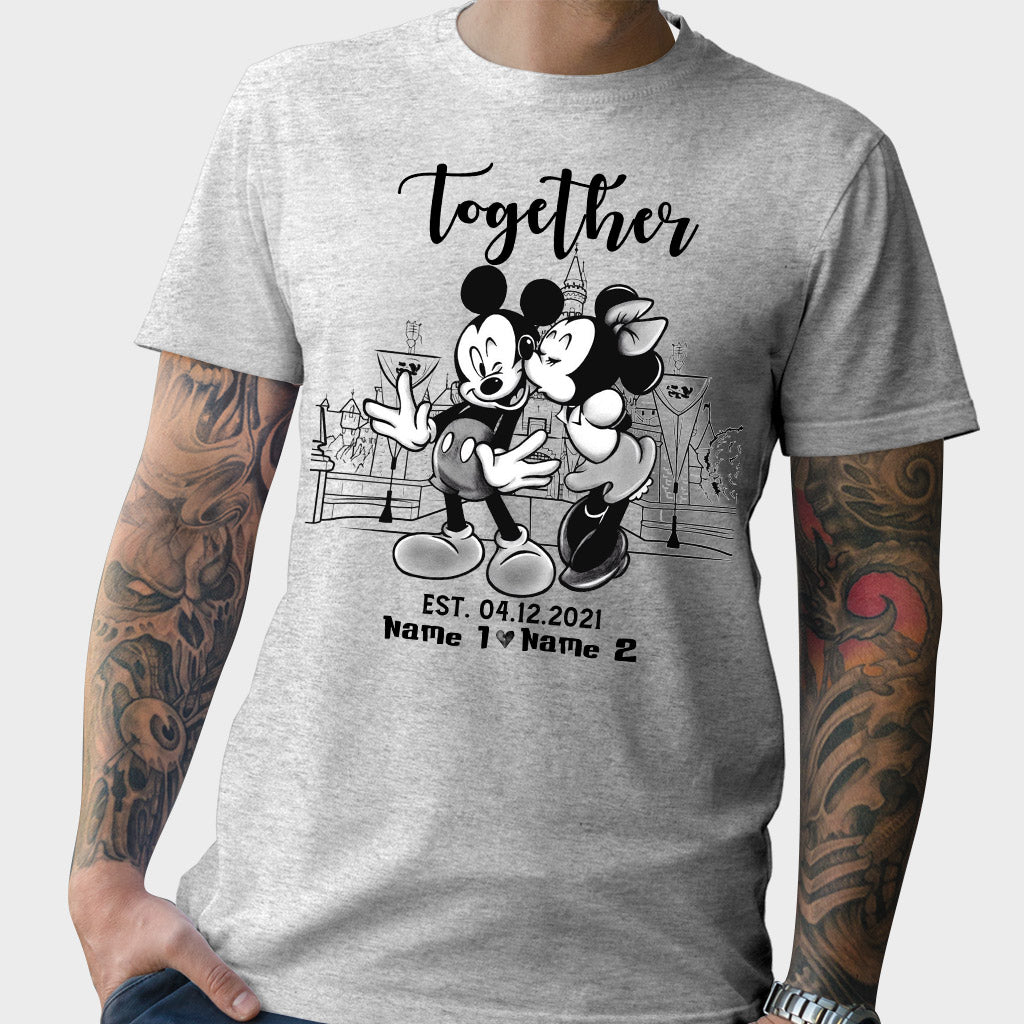 Personalized Couple Mouse T-shirt & Hoodie Gift for Anniversary