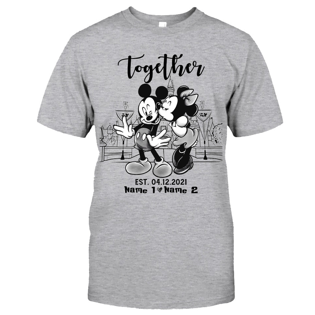 Personalized Couple Mouse T-shirt & Hoodie Gift for Anniversary