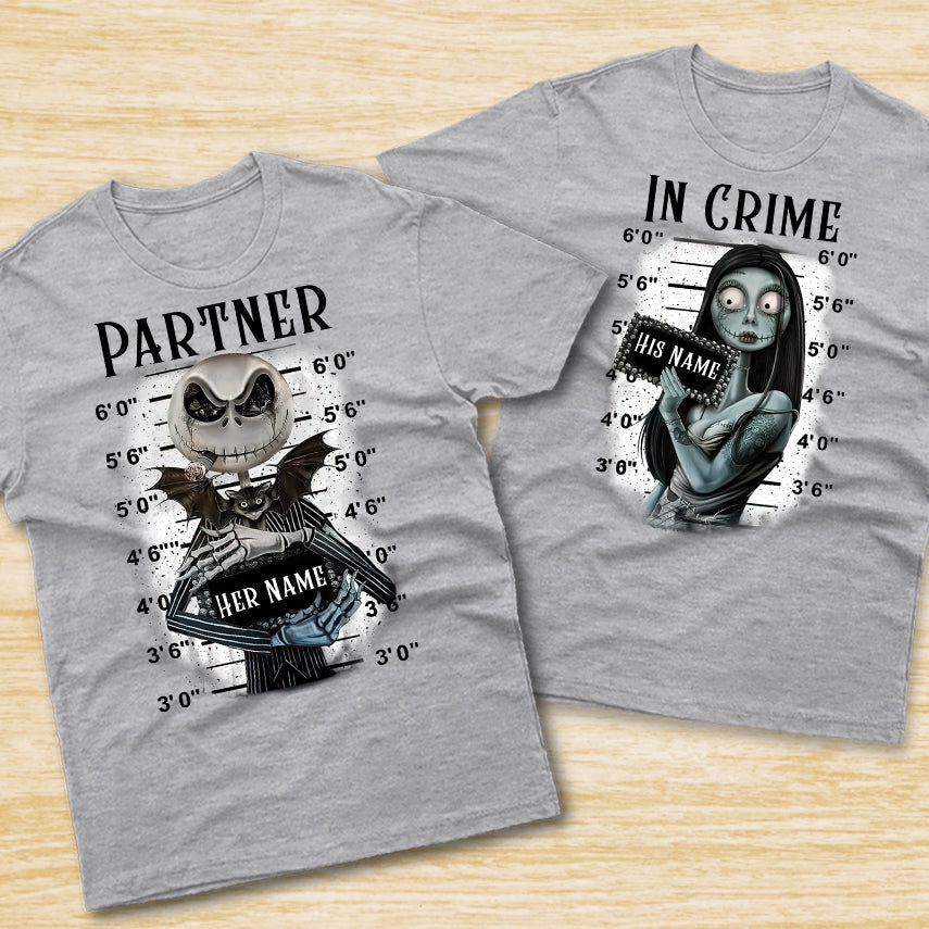Personalized Partner In Crime T-shirt & Hoodie Gift for Couples