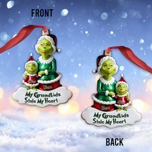 Load image into Gallery viewer, Personalized Grinch Grandkids Ornament Custom Name Gift for Grandma

