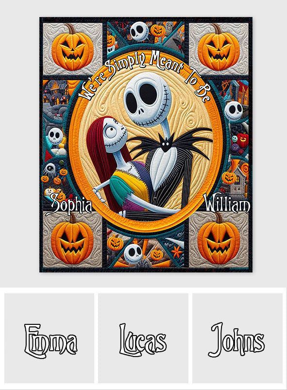 Personalized Nightmare Before Christmas Quilt for Couples - Custom Name Gift